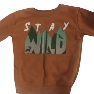 Stay Wild Kids Brown Sweatshirt